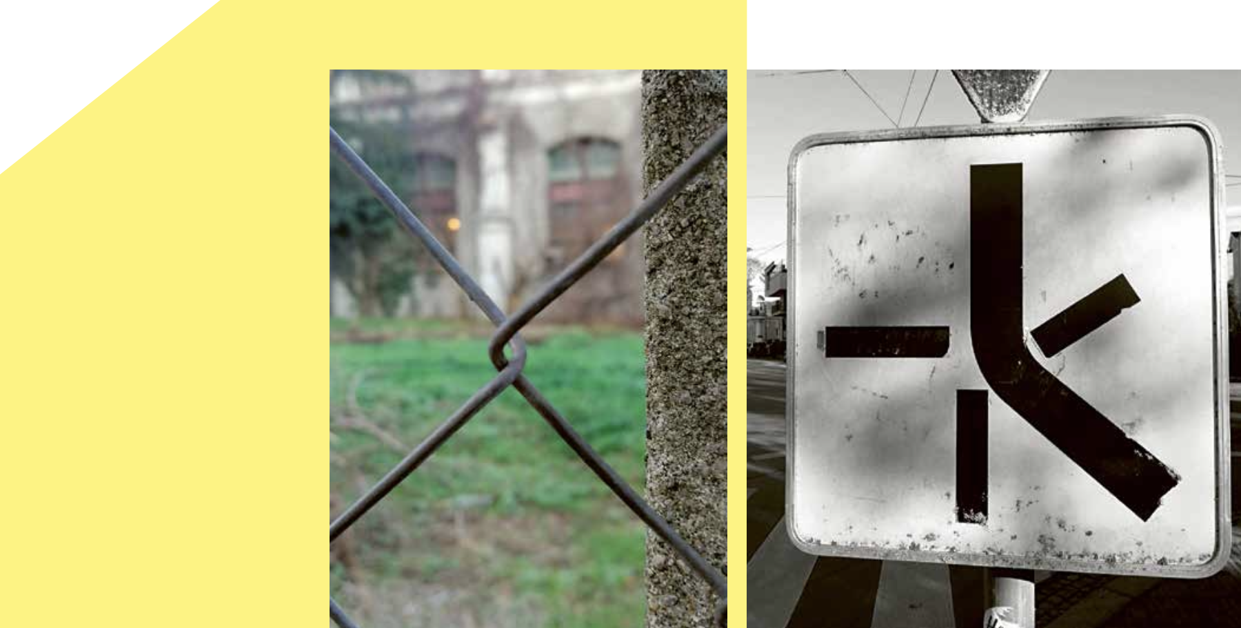 Collage Straßenbilder Weggabelungen und Zäune, Fotos © Bettina Mair