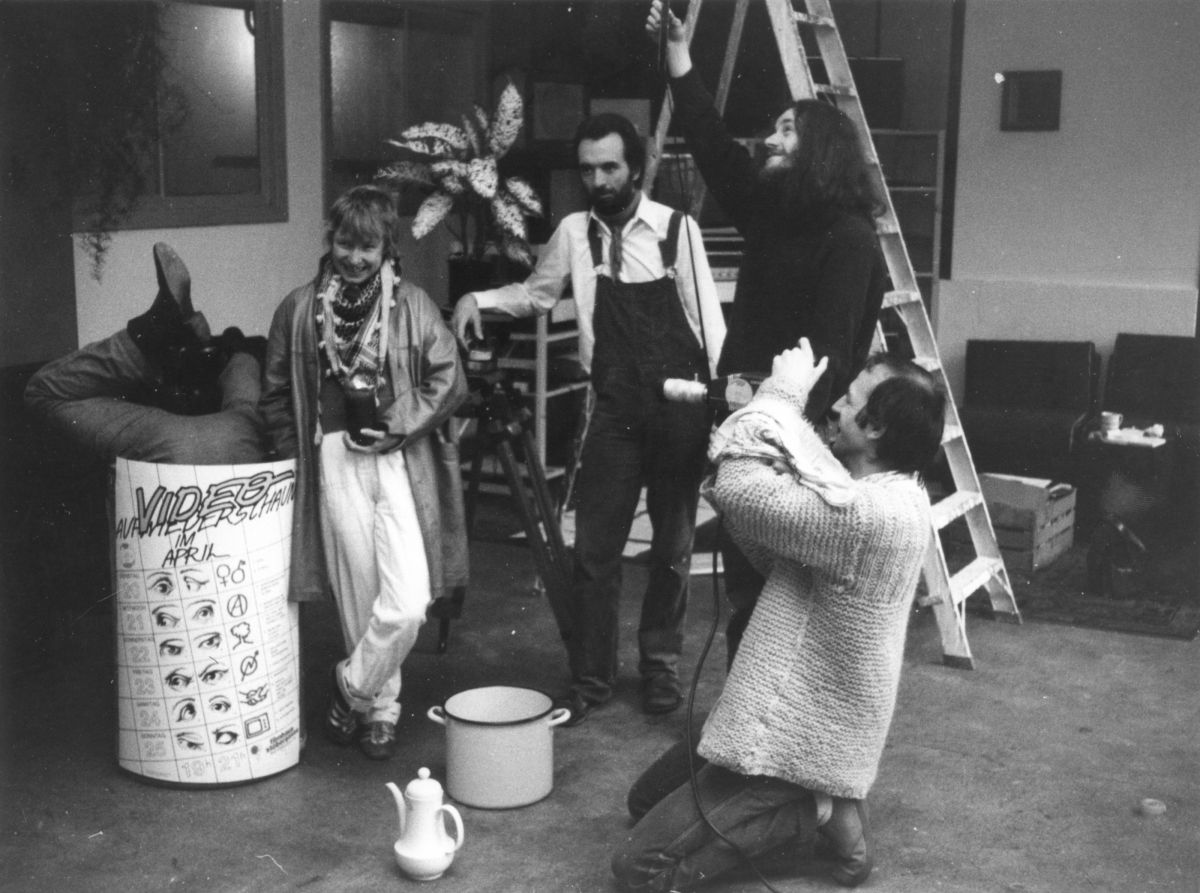 Medienwerkstatt Wien.  Ferdinand Stahl, Gerda Lampalzer, Gustav Deutsch, Andi Stern, Manfred Neuwirth (c) Archiv Medienwerkstatt Wien / ca.1980