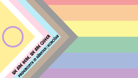 Pride Flag mit Beschriftung